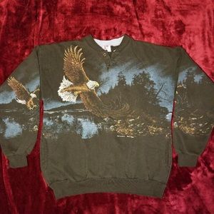 Vintage Soaring Eagles All over Print Crewneck